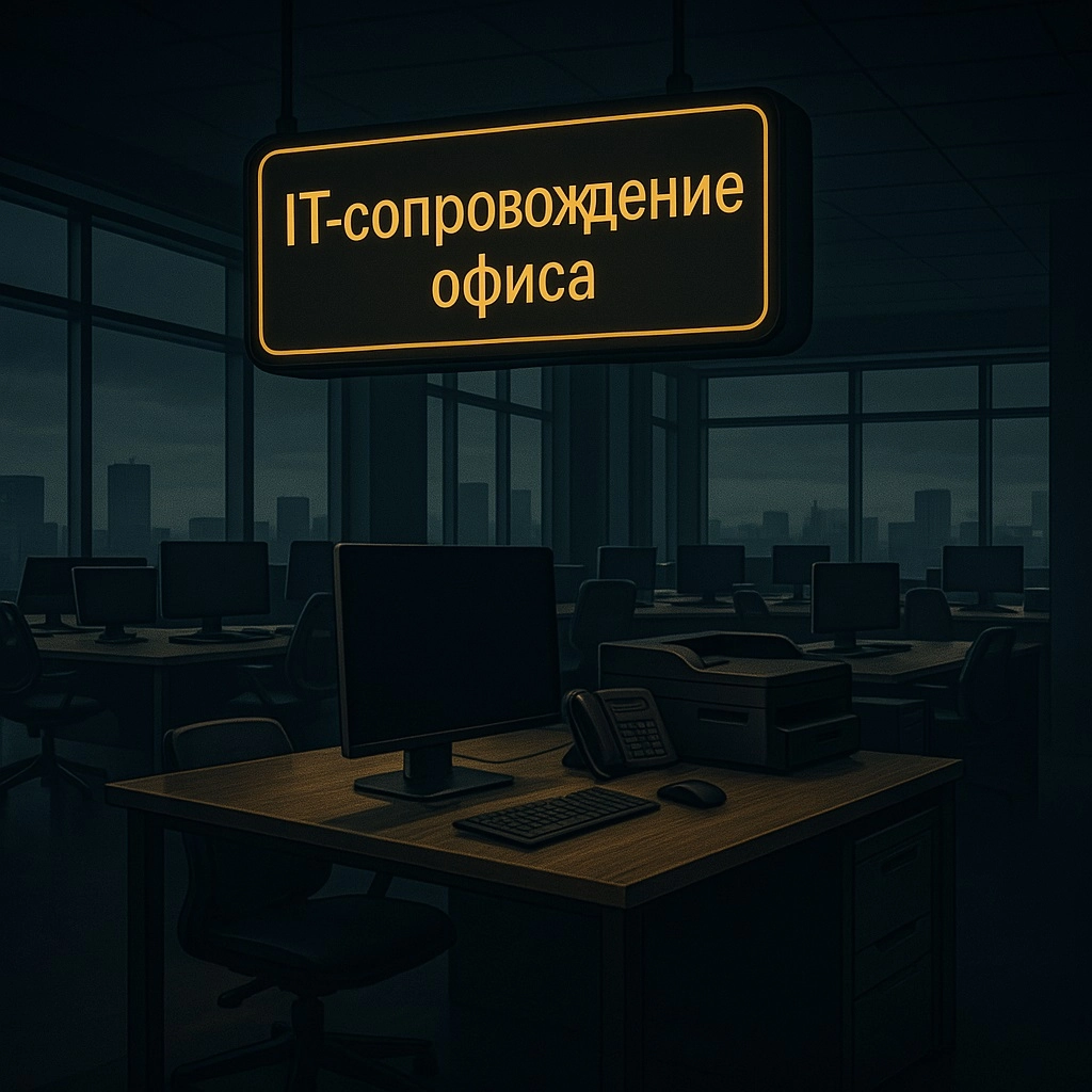 IT-сопровождение офиса: рабочие места, принтеры, сеть, VPN